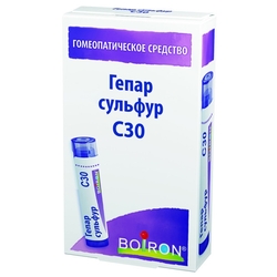 Купить Гепар Сульфур С30 гран гомеопат 4г минерал-химич происх
