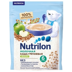 Купить NUTRILON КАША МОЛОЧНАЯ ГРЕЧНЕВАЯ С ЯБЛОКОМ 200,0