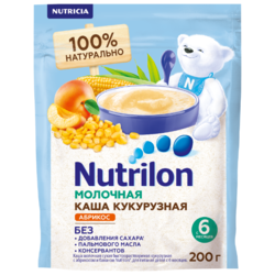 Купить NUTRILON КАША МОЛОЧНАЯ КУКУРУЗНАЯ С АБРИКОСОМ И БАНАНОМ 200,0