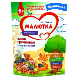 Купить Малютка  каша детск молочная 220г 4+ гречневая с черносливом