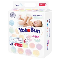 Купить Yokosun  подгузники р.L №20 9-13кг