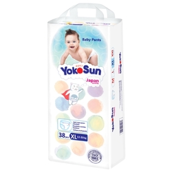 Купить Yokosun  трусики-подгузники д/детей р.XL №38 12-20 кг