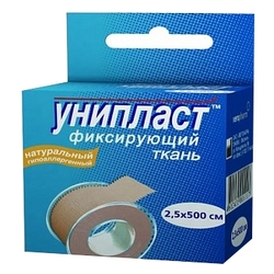 Купить Пластырь катушка Унипласт 2,5смX5м ткан осн
