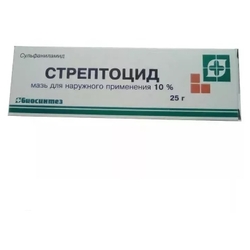 Купить Стрептоцид мазь д/наруж примен 10% 25г