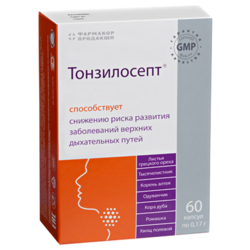 Купить Тонзилосепт капс массой 0,17г №60