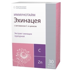 Купить ИММУНОТАЙМ ЭХИНАЦЕЯ С ВИТАМИНОМ С И ЦИНКОМ КАПС 0,32Г N 30