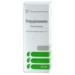 Купить Кордиамин капли д/внутр примен 250мг/мл 25мл