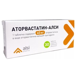 Купить Аторвастатин таб по 40мг №30