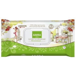 Купить САЛФЕТКИ ВЛАЖНЫЕ AMRA TRAVEL LONDON ОСВЕЖАЮЩИЕ  N120 УП