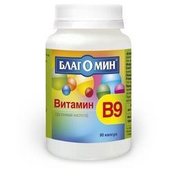Купить Благомин Витамин B9 капс 0,2г №90