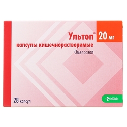 Купить Ультоп капс кишечнораств 20мг №28